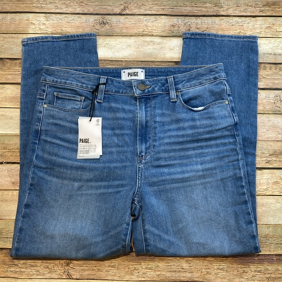 Paige Cropped Hoxton Slim Jeans - Picture 2 of 7
